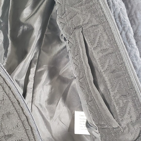 Gallery Quilted Jacket Coat Womens Small Black 4 Pockets Cinched Back Classic - Picture 7 of 15